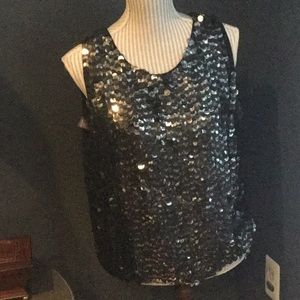 Vince Camuto top. Worn once with tuxedo jacket